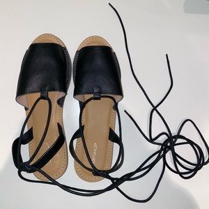 Black TopShop sandals (Size 10)